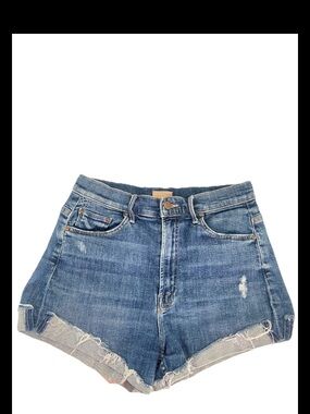 Mother jean shorts rascal slit flip chew shorts off duty 28